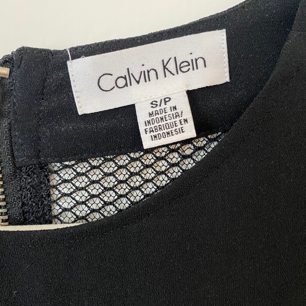 Calvin Klein Black Long-Sleeve Top with Mesh Accent - Picture 4 of 5